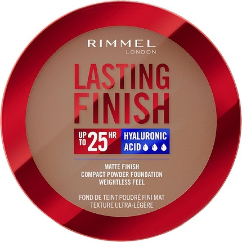 Rimmel Lasting Finish 25 HR Compact Foundation 012 Cinnamon Matte Buildable Coverage Powder-to-Cream Anti-Pollution