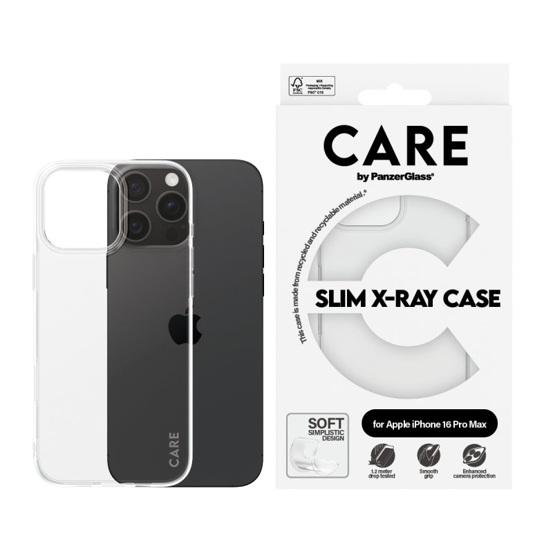 PanzerGlass CARE by Fashionable Case Transparent X-Ray Soft Basic iPhone 16 Pro Max