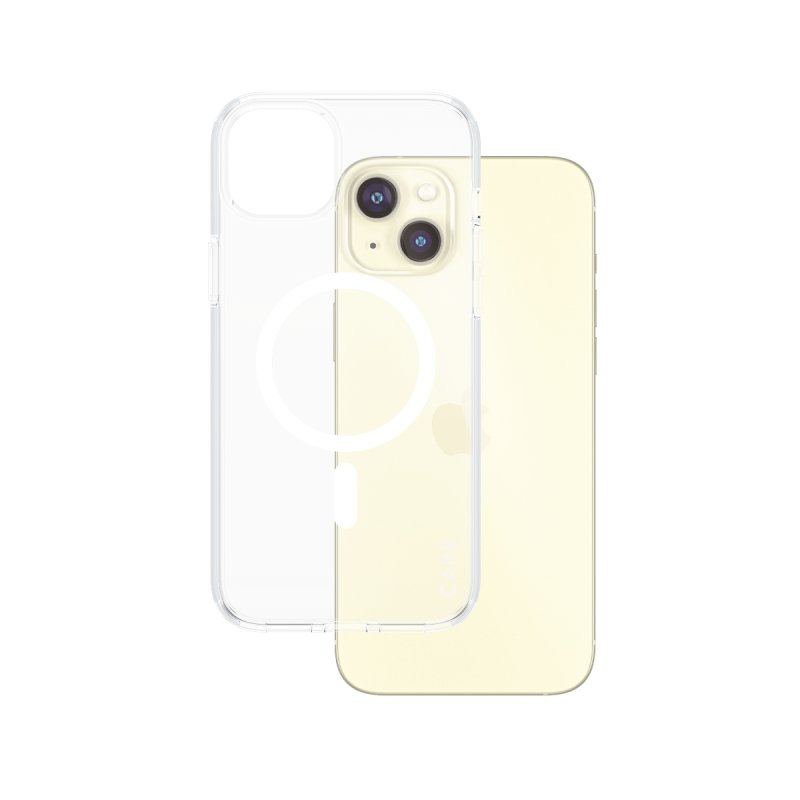 CARE by PanzerGlass - Case Transparent w. White MagSafe - iPhone 15 Plus