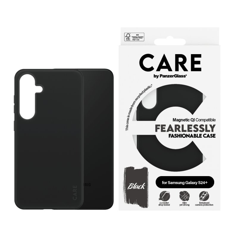 PanzerGlass CARE by Fashionable Case Black Samsung S24 coque de protection pour téléphones portables Housse