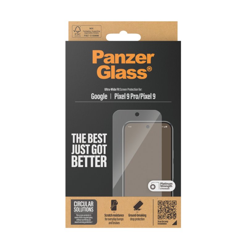 PanzerGlass 4787 écran et protection arrière de téléphones portables Protection d'écran transparent Google 1