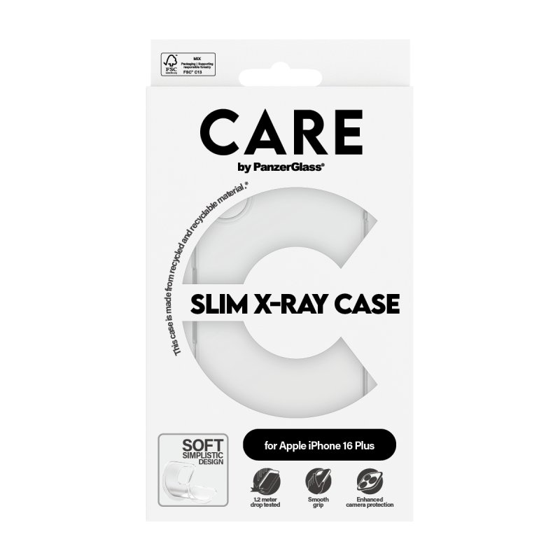 PanzerGlass CARE by Fashionable Case Transparent X-Ray Soft Basic iPhone 16 Plus