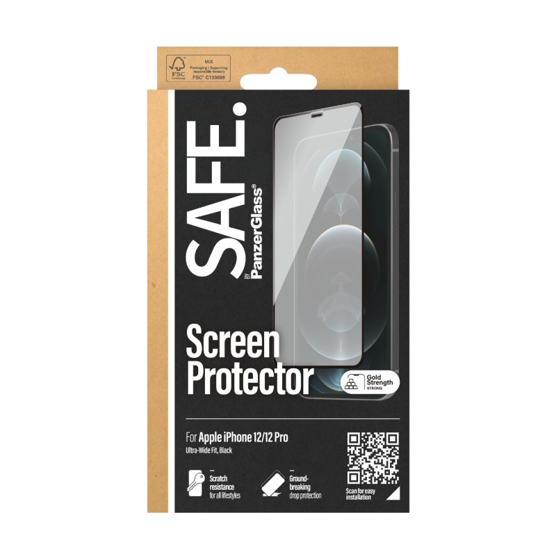 SAFE by PanzerGlass - Screen Protector Apple iPhone 12 - 12 Pro - Edge-to-Edge
