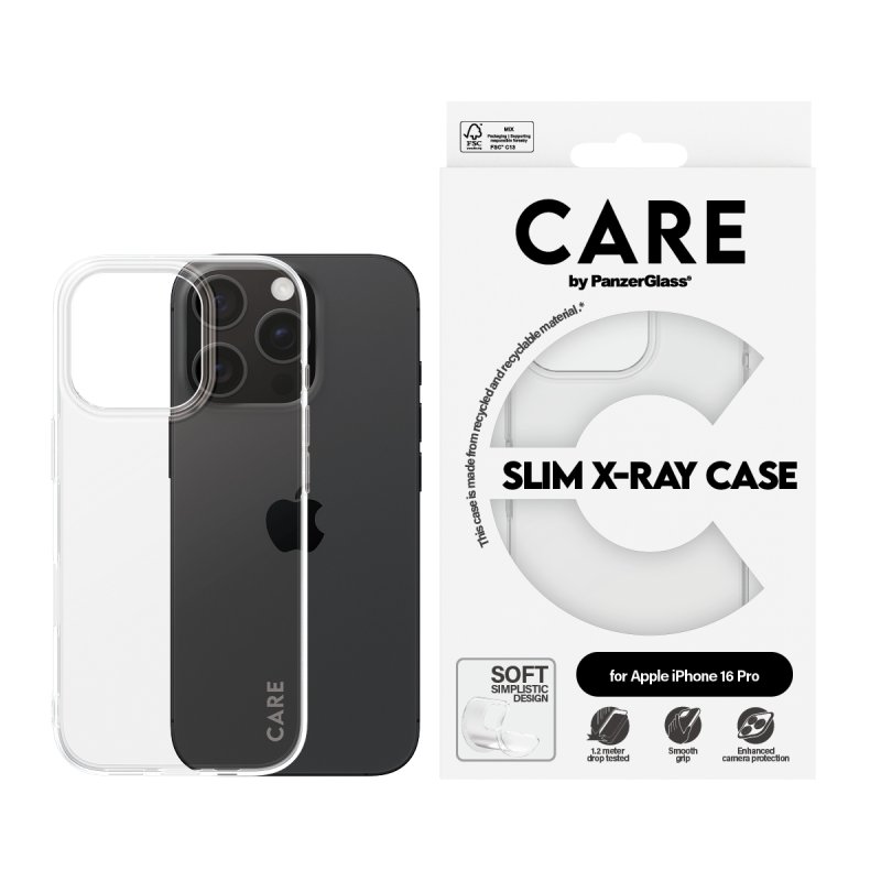 CARE by PanzerGlass - Case - Transparent - iPhone 16 Pro