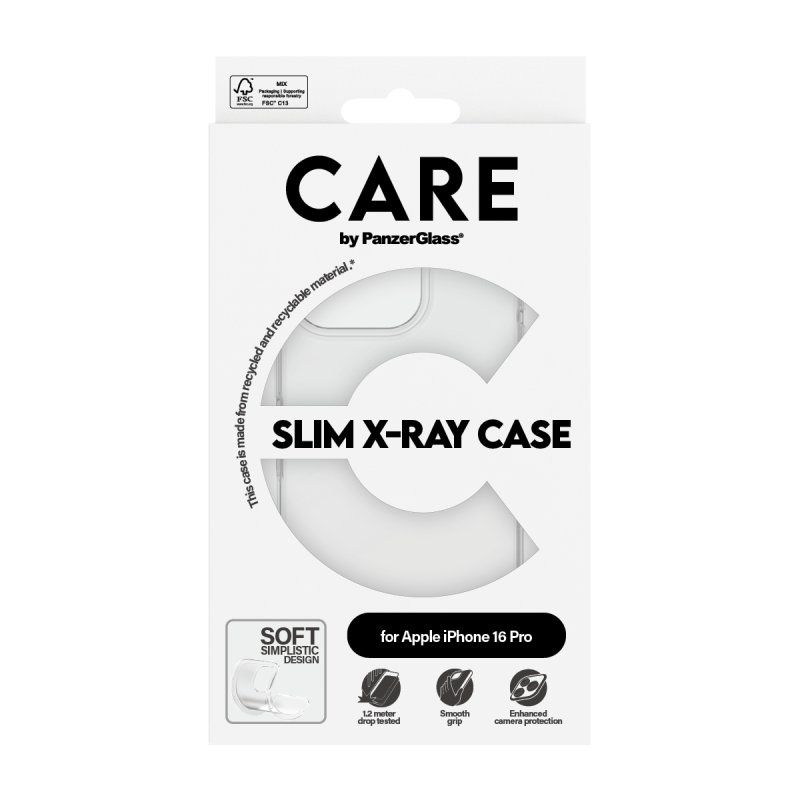 PanzerGlass CARE by Fashionable Case Transparent X-Ray Soft Basic iPhone 16 Pro