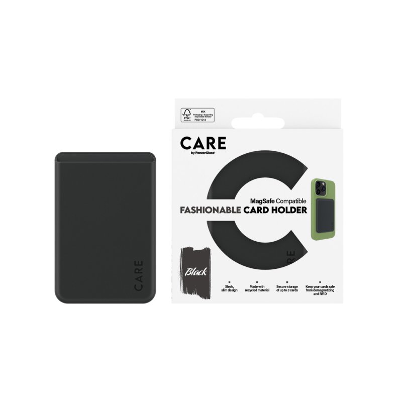 PanzerGlass CARE by Fashionable Card Holder Black iPhone