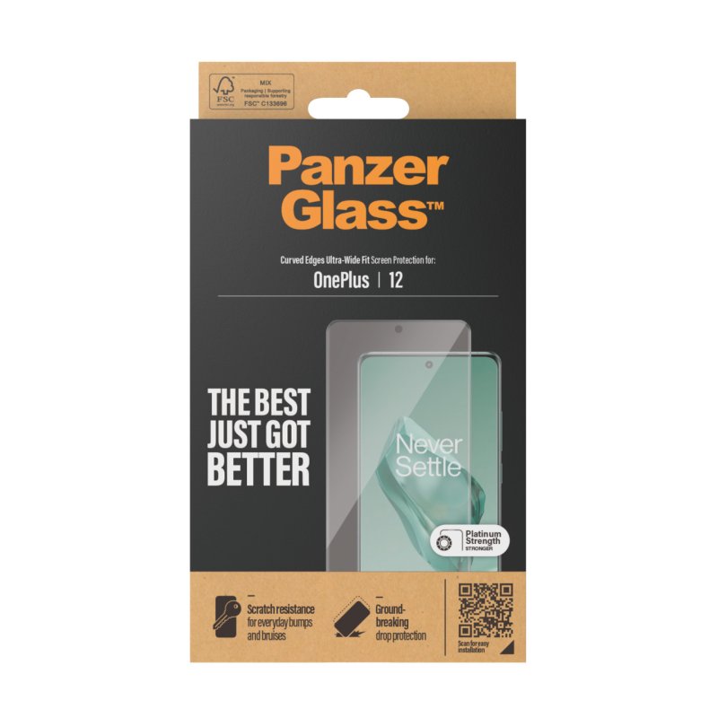 PanzerGlass - Screen Protector - OnePlus 12 - Ultra-Wide Fit