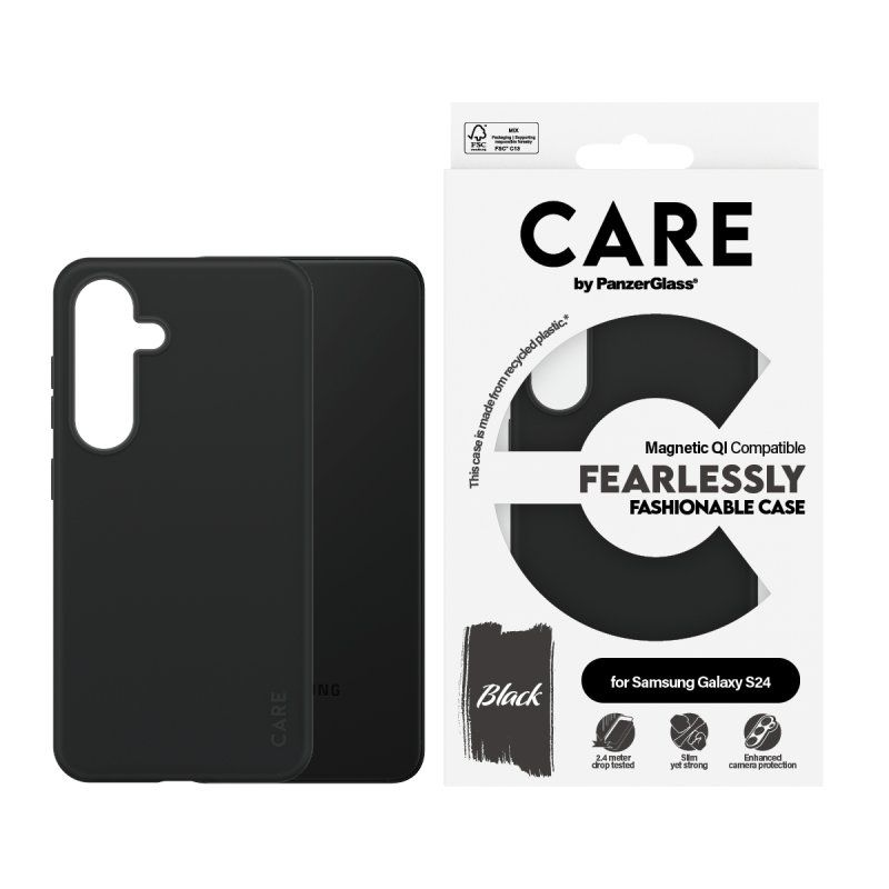 PanzerGlass CARE by Fashionable Case Black Samsung S24 coque de protection pour téléphones portables Housse