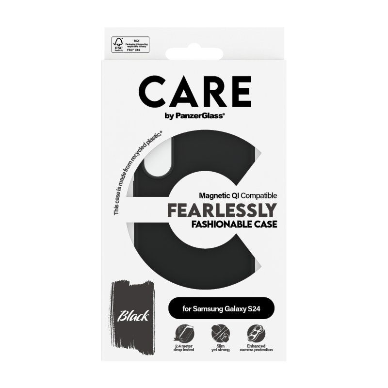 PanzerGlass CARE by Fashionable Case Black Samsung S24 coque de protection pour téléphones portables Housse