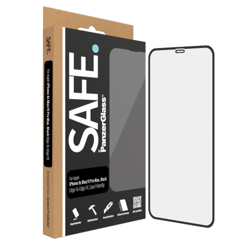 PanzerGlass SAFE. by Screen Protector Apple iPhone Xs Max | 11 Pro Max | Edge-to-Edge