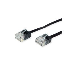ROLINE Cordon UTP Cat.6A/Cl.EA, Ultra plat, noir, 2m