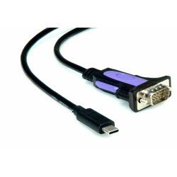 ROLINE Câble RS232 USB-C - DB9, 1.8m M/M, FT232RL