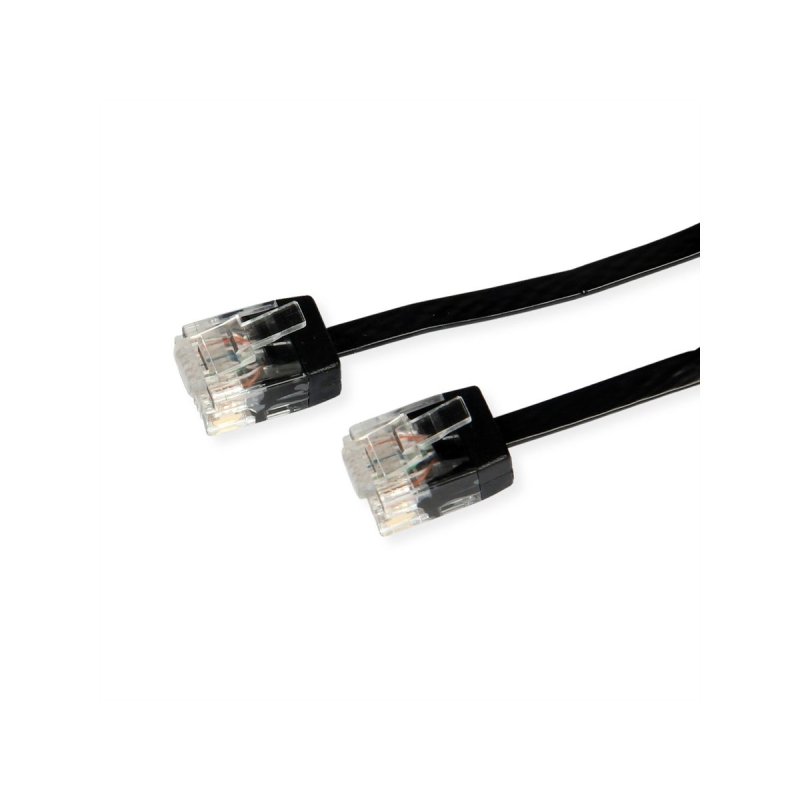 ROLINE Cordon UTP Cat.6A/Cl.EA, Ultra plat, noir, 1,5m