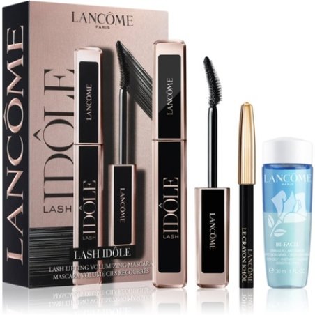Lancome Mascara Set 2 x 18ml - No1 Black with Eyeliner Pencil No Black 18g and Makeup Remover 30ml