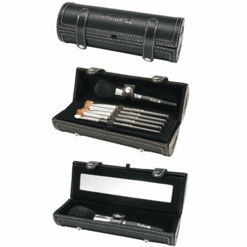 EUROstil Unisex Brush Set with Mirror Black