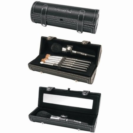 EUROstil Unisex Brush Set with Mirror Black