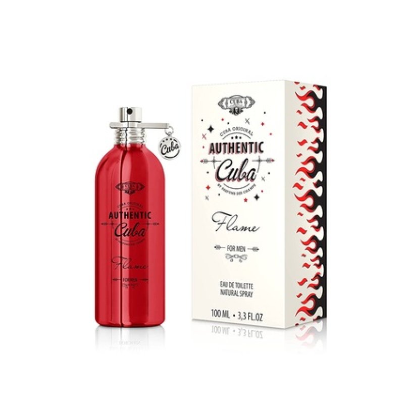 Cuba Authentic Flame Eau De Toilette Spray 3.3 FL. OZ. Fragrance for Men