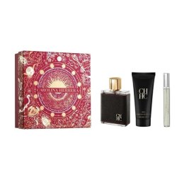 Carolina Herrera CH Men Eau De Toilette 3-Piece Gift Set 3.4 Fl Oz After Shave Lotion 3.4 Fl Oz Eau de Toilette