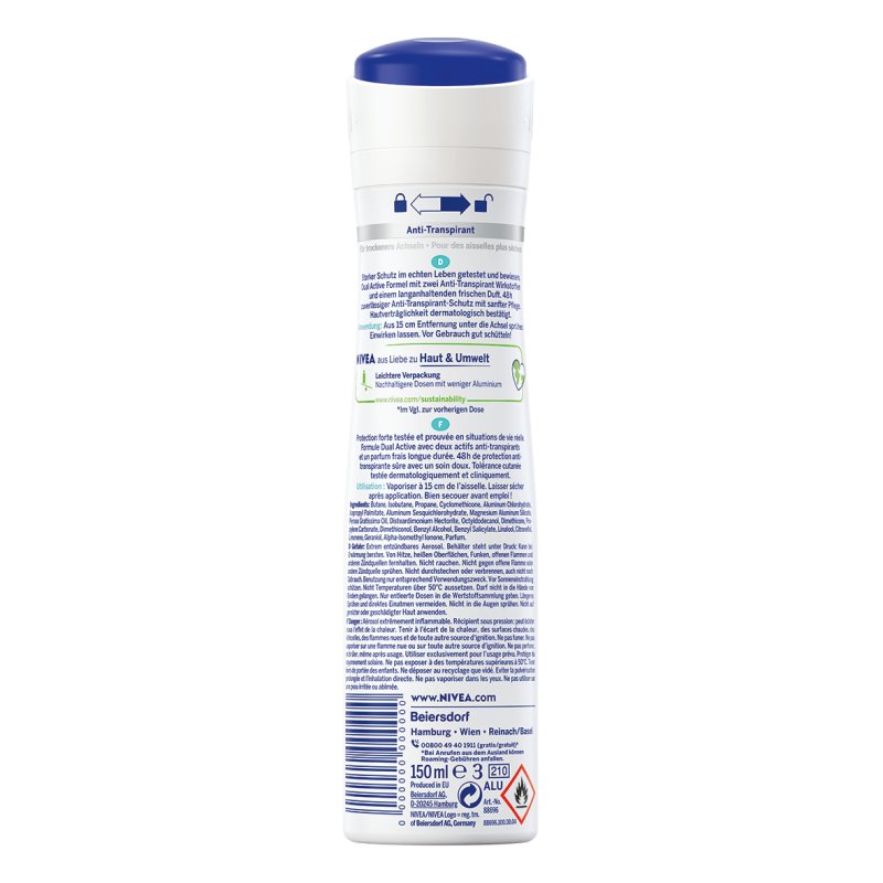 NIVEA Dry Active Femmes Déodorant spray 150 ml 1 pièce(s)
