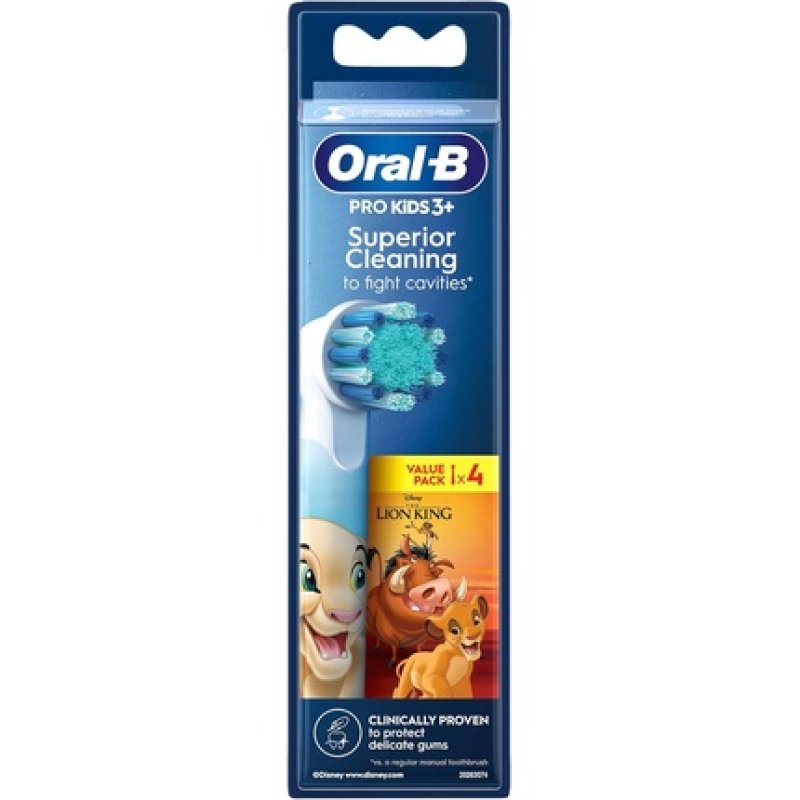 Oral-B Pro Kids Toothbrush Heads Featuring Disney The Lion King - Pack of 4