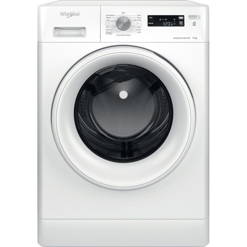Whirlpool - Lave-linge posable 9kg - FreshCare - FFSP9269WFR