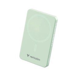 Verbatim Charge 'n' Go Essentials Magnetic Wireless Power Bank 5000 mAh Green