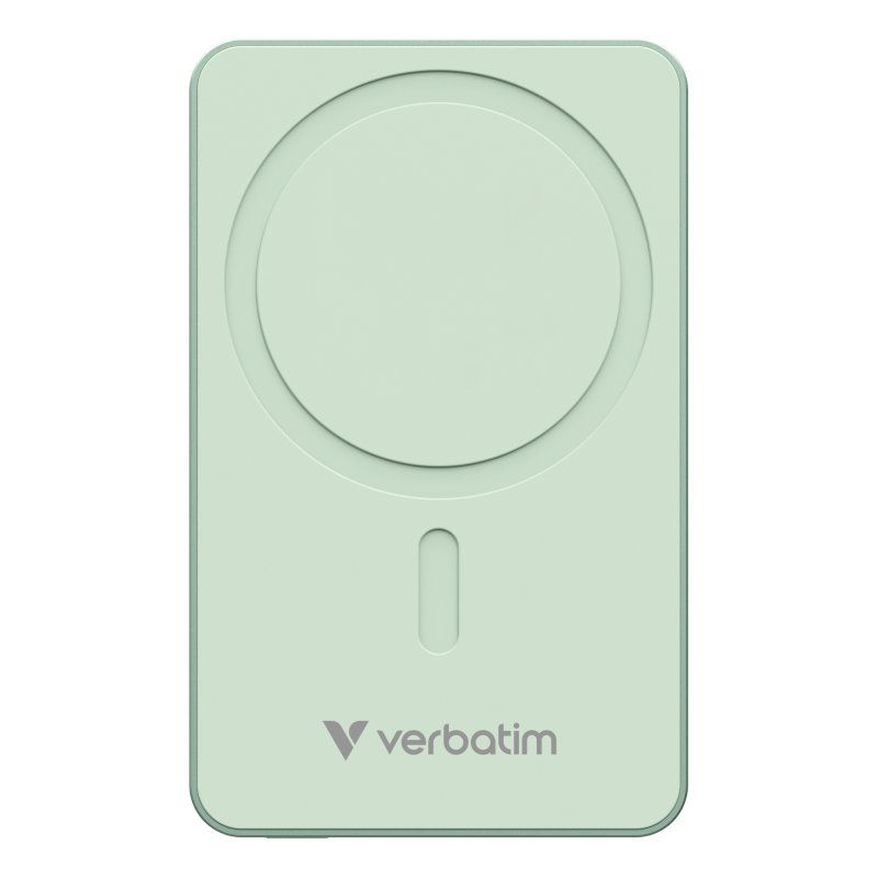 Verbatim Charge 'n' Go Essentials Magnetic Wireless Power Bank 10000 mAh Green