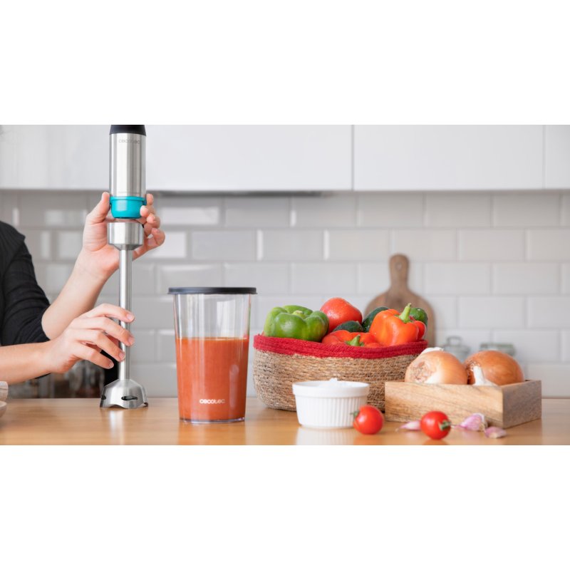 Cecotec Power TitanBlack 1200 XL PerfectCream&Crush Immersion blender 1200 W Black, Green, Stainless steel