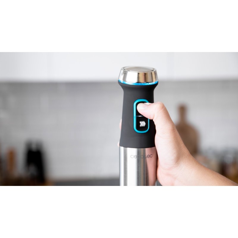 Cecotec Power TitanBlack 1200 XL PerfectCream&Crush Mélangeur par immersion 1200 W Noir, Vert, Acier inoxydable