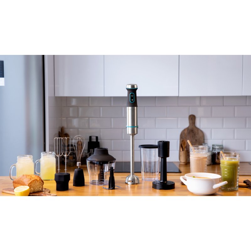 Cecotec Power TitanBlack 1200 XL PerfectCream&Crush Mélangeur par immersion 1200 W Noir, Vert, Acier inoxydable