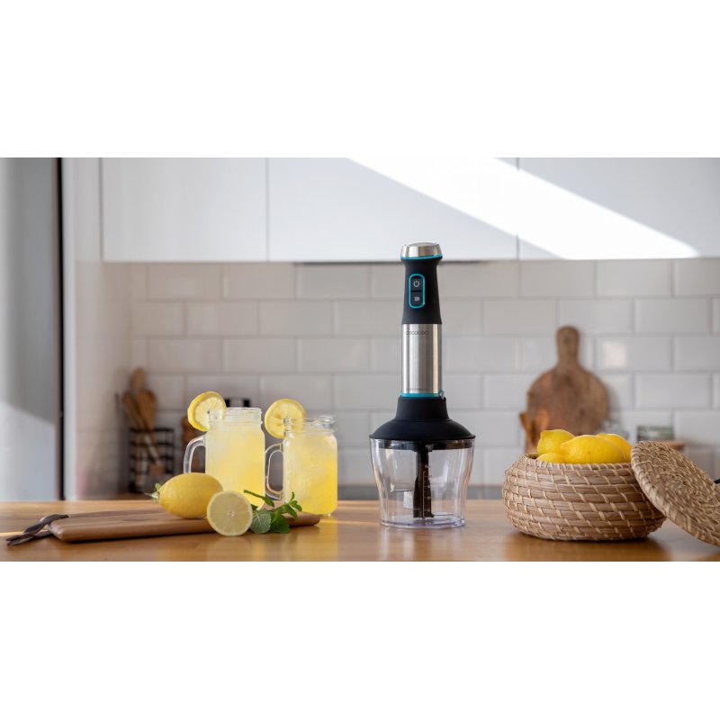 Cecotec Power TitanBlack 1200 XL PerfectCream&Crush Mélangeur par immersion 1200 W Noir, Vert, Acier inoxydable