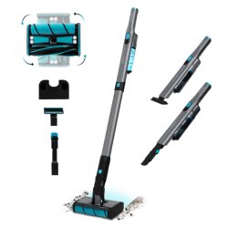 Cecotec Scoba 2100 Twice Aspirateur traineau Batterie Sec Cyclonique Sans sac 210 W Noir, Bleu