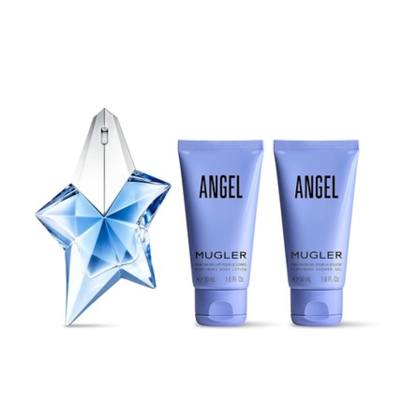MUGLER Angel Eau de Parfum Women's Perfume Gift Set Ambery & Woody with Bergamot Praline and Patchouli Long Lasting
