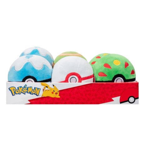 POKEMON - Peluche Pokeball 12cm - Display 6 Pcs