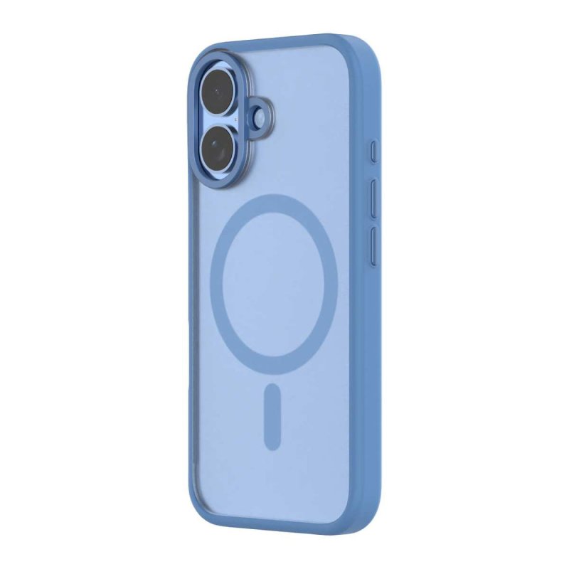 COQUE HYBRID DROP3M SOFT TOUCH OFG IPHONE 16 BLEU