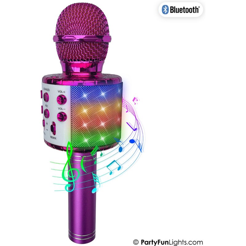 Party Fun Lights - Karaoke microphone with speaker - Pink (605601)