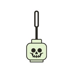 LEGO Minifigures Classicporte-clés sac à dos Skeleton head Glow in the Dark 10 cm