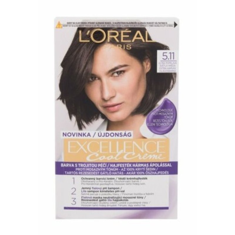 L'Oréal Paris Excellence Cool Creme 5.11 Ultra Ash Light Brown 48ml - Hair Color for Women