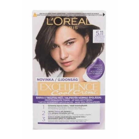L'Oréal Paris Excellence Cool Creme 5.11 Ultra Ash Light Brown 48ml - Hair Color for Women