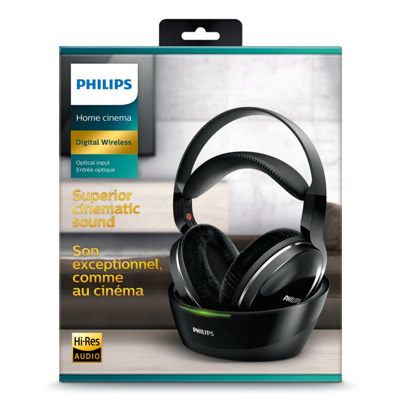 Philips SHD8850/12 headphones/headset Wireless Head-band Music Black