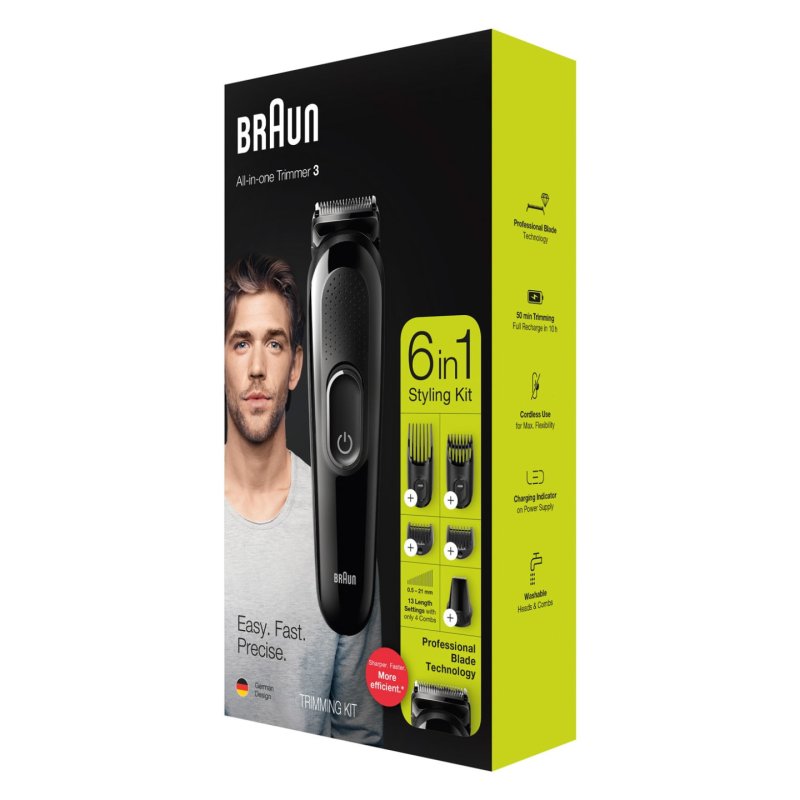 Braun Multigroomer MGK3225 beard trimmer Battery 13 2.1 cm Black