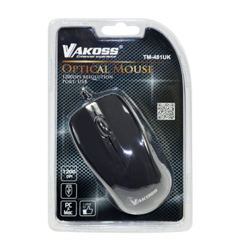 Vakoss TM-481UK mouse USB Type-A Optical 1200 DPI