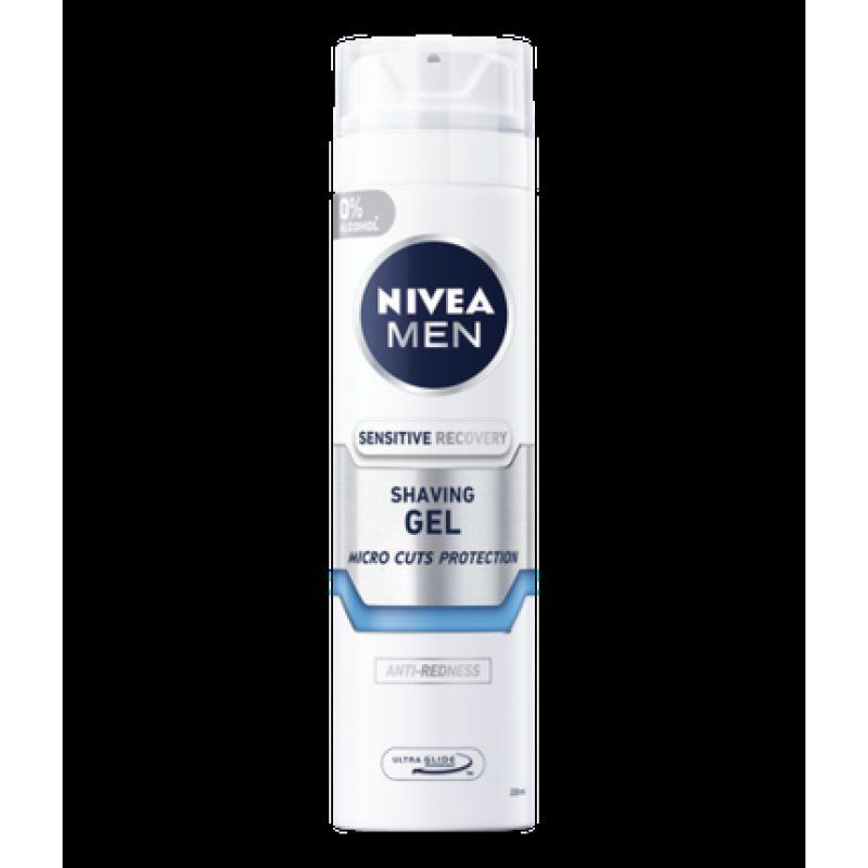 Nivea Men Sensitive Recovery Shaving Gel 200ml Micro Cuts Protection Moisturizing 200ml