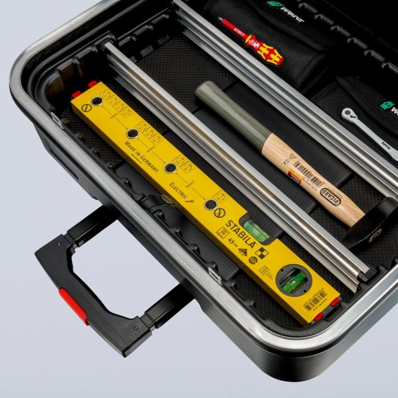 Werkzeugkoffer "BIG Twin Move" Elektro, 63-teilig (schwarz, mit Werkzeug-Sortiment für Elektriker)