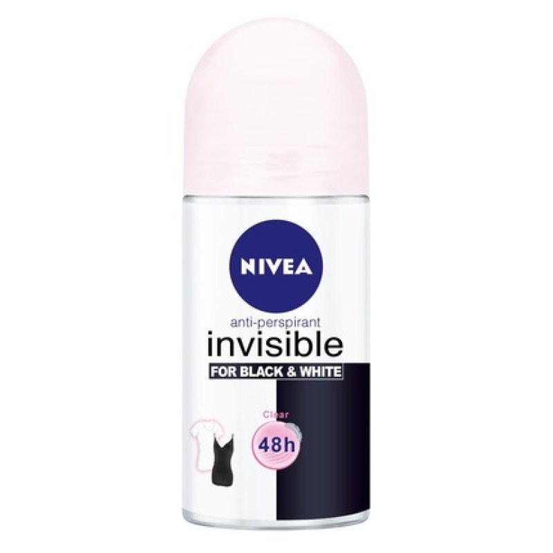 Nivea Invisible For Black & White Clear Antiperspirant Ball Antiperspirant 50ml