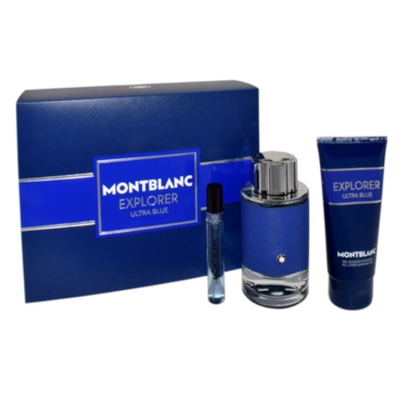 Montblanc Explorer Ultra Blue Set - 100ml Eau De Parfum, 75ml Travel Spray, 100ml Shower Gel