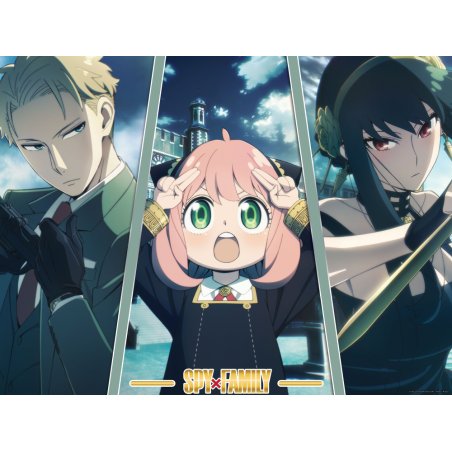 Cartoon Kingdom - Golden Poster - Spy x Family Anya, Yor et Loid 40x31cm