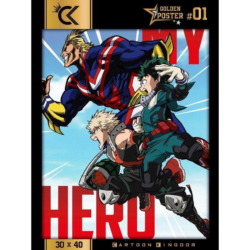 MY HERO ACADEMIA - Deku, Bakugo & All Might - Golden Poster 30x40cm