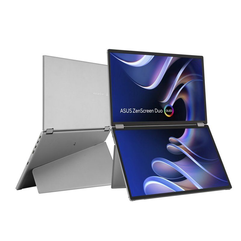 ASUS ZenScreen Duo OLED MQ149CD écran plat de PC 35,6 cm (14") 1920 x 1200 pixels WUXGA Argent