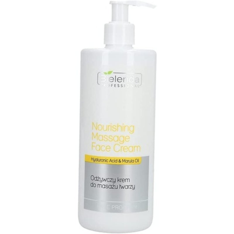 Bielenda Professional Nourishing Massage Face Cream with Hyaluronic Acid and Marula Oil 500ml